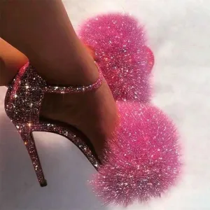 21 FLUFFY Glitter Heels