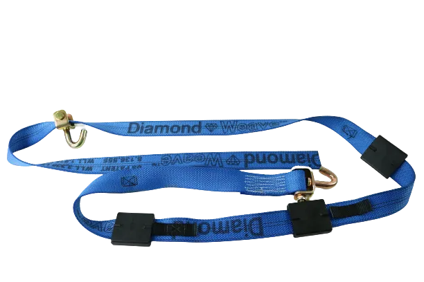 A-2X11RSJRC-DW - 2" x 10' Ratchet Wheel Strap w/ Swivel J Hooks & 3 Rubber Cleats-BEST