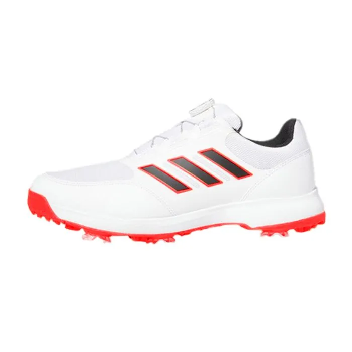 Adidas Men's Tech Response 3.0 Boa WD Spiked Golf Shoes - White/Black/Red