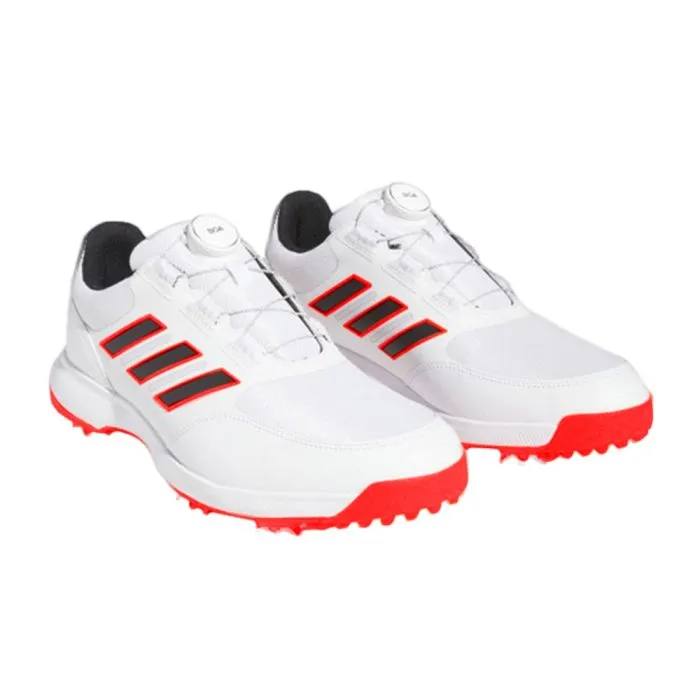 Adidas Men's Tech Response 3.0 Boa WD Spiked Golf Shoes - White/Black/Red