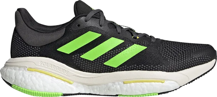 Adidas SolarGlide 5 'Black Solar Green' sneakers, black