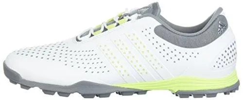 adidas Women's Adipure Sport Golf Shoe, White/Semi Frozen Yellow/Grey, 8.5 Medium US