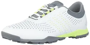 adidas Women's Adipure Sport Golf Shoe, White/Semi Frozen Yellow/Grey, 8.5 Medium US