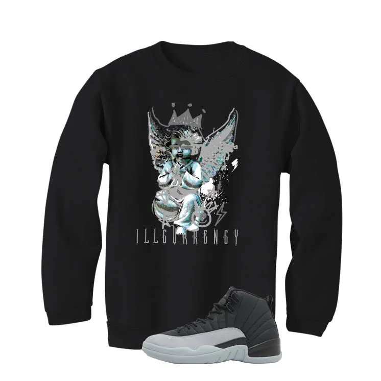 Air Jordan 12 Black/Wolf Grey Black T-Shirt (Graffiti Angel)| illcurrency