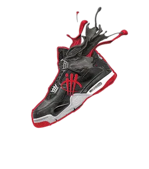 AIR JORDAN 4 “BRED REIMAGINED” 2024 | ILLCURRENCY Black T-Shirt (SPLASH 4)