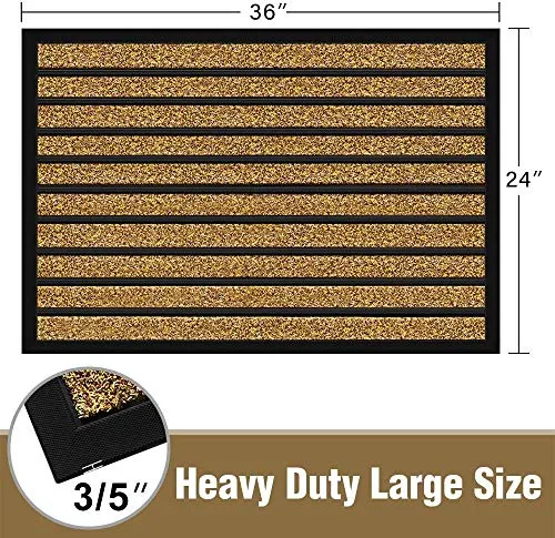 Amagabeli 2 Pack Large Outdoor Door Mats 36" x 24" for Front Door Entrance Outside BG352