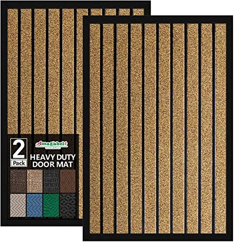 Amagabeli 2 Pack Large Outdoor Door Mats 36" x 24" for Front Door Entrance Outside BG352