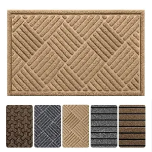 Amagabeli 2 Pack Outside Shoe Mat Rubber Doormat for Front Door 18"x 30" BG133