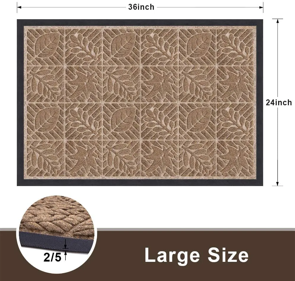 Amagabeli Large Outdoor Door Mats 24" x 36" for Front Entrance Outside Doormat BG166