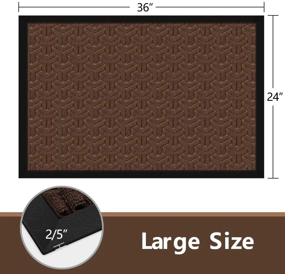 Amagabeli Large Outdoor Door Mats 36" x 24" for Front Door Entrance Outside BG033