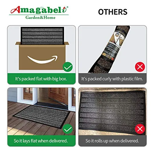 Amagabeli Large Outdoor Door Mats 36" x 24" for Front Door Entrance Outside BG041