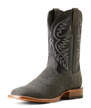 Ariat Men's Black Elephant Roughout Wiley Cowboy Boot