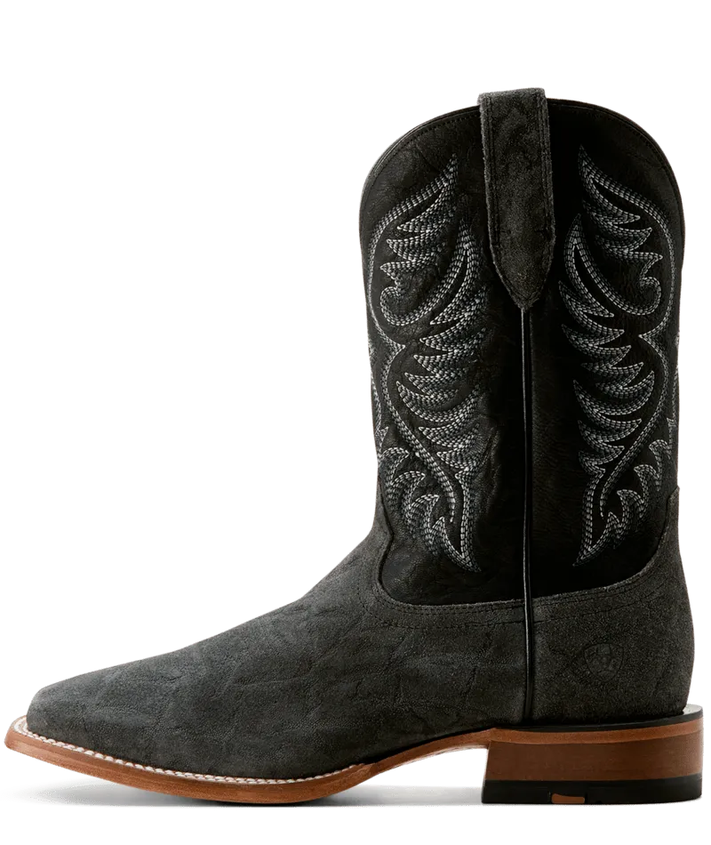 Ariat Men's Black Elephant Roughout Wiley Cowboy Boot