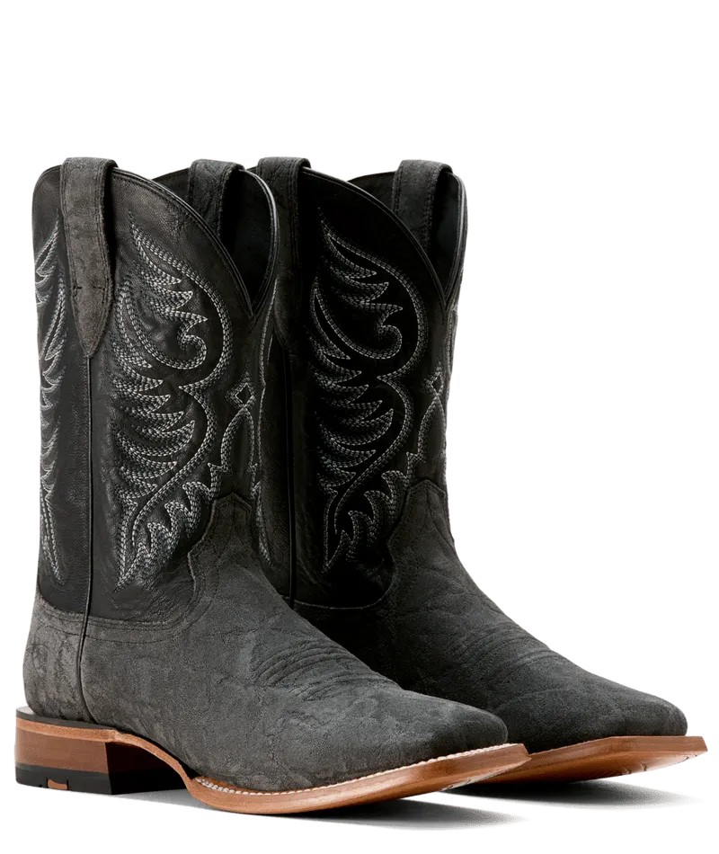 Ariat Men's Black Elephant Roughout Wiley Cowboy Boot