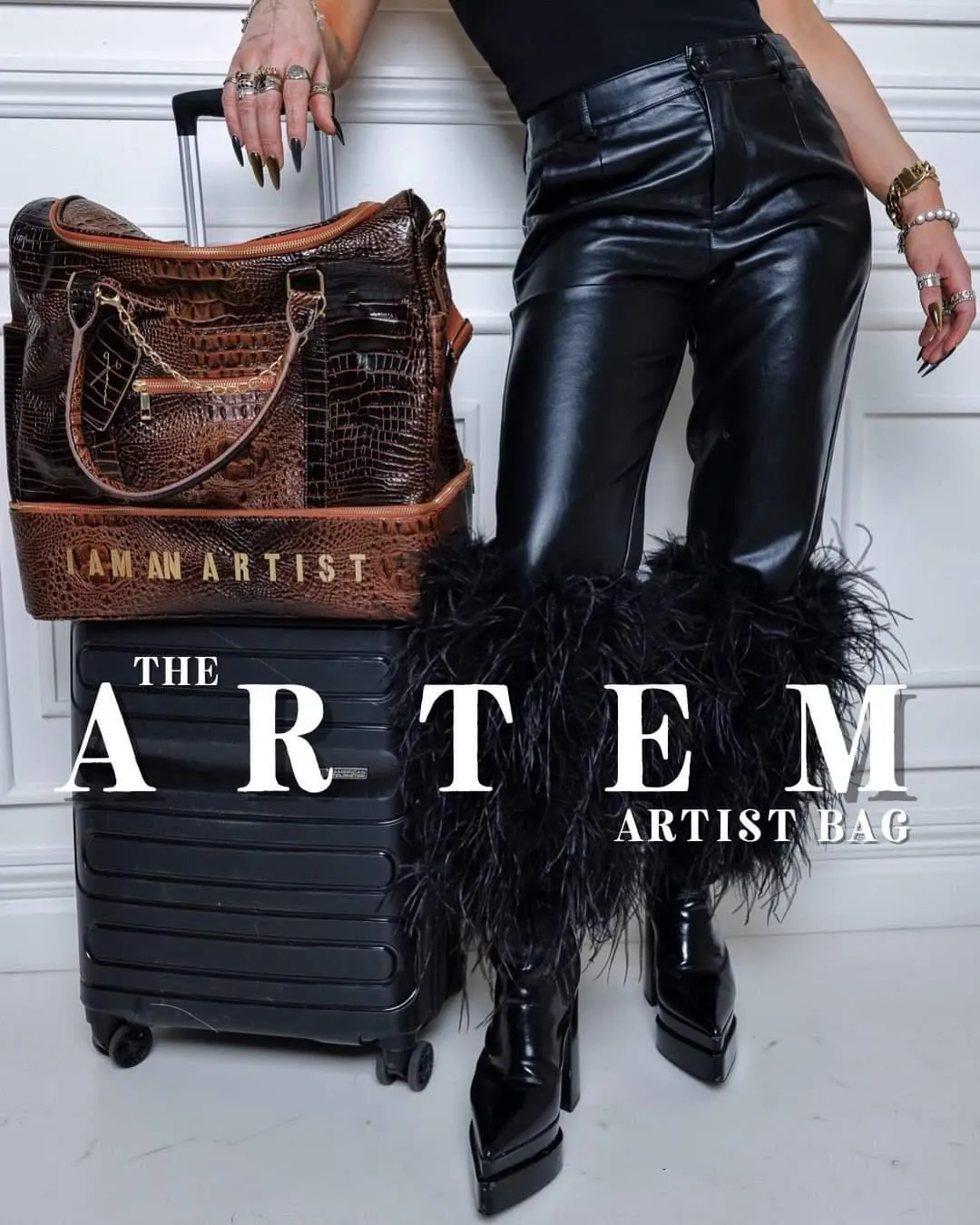 Artisan Series: Artem “I Am An Artist” Brown Vegan Leather Luxury Tote Bag