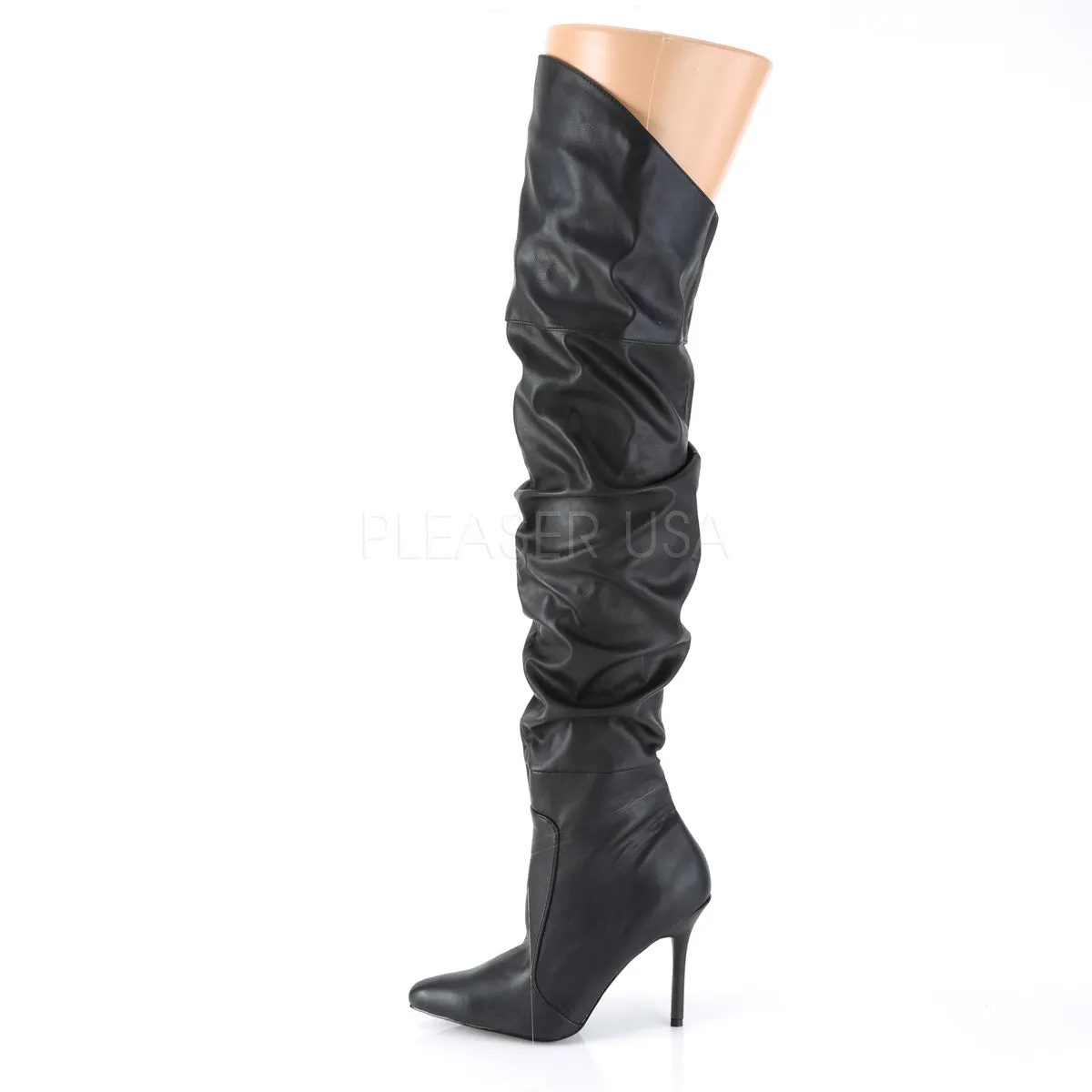 Bad Girls Slouch Thigh High Boots Black