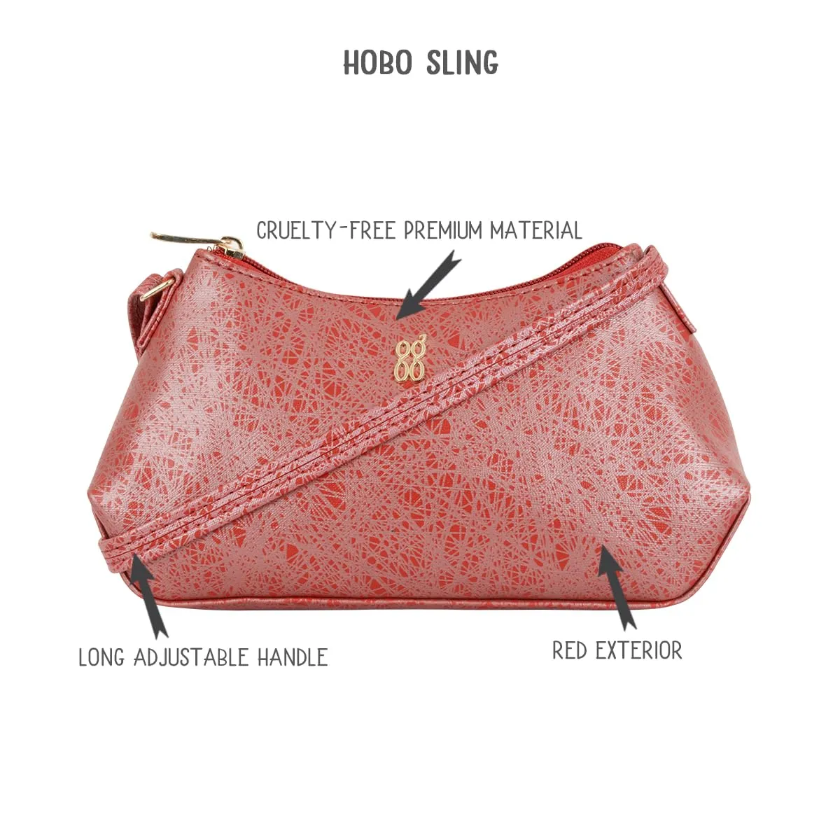 Baggit GG Women's Sling Bag (Red)