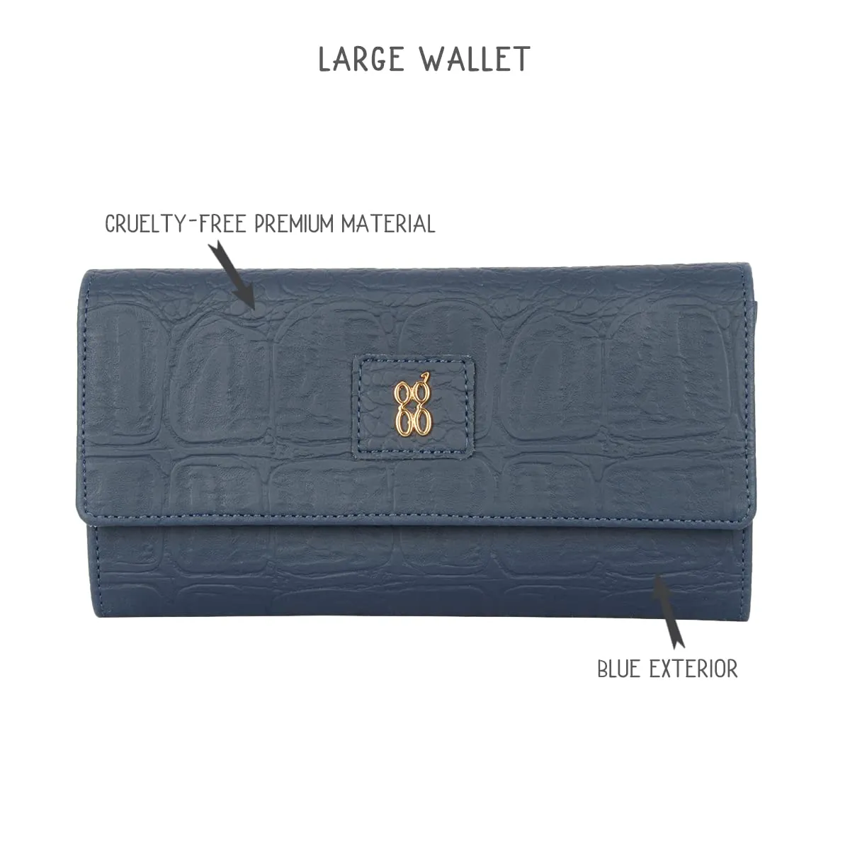 Baggit Women's Harmonium Wallet - Extra Large (Blue)