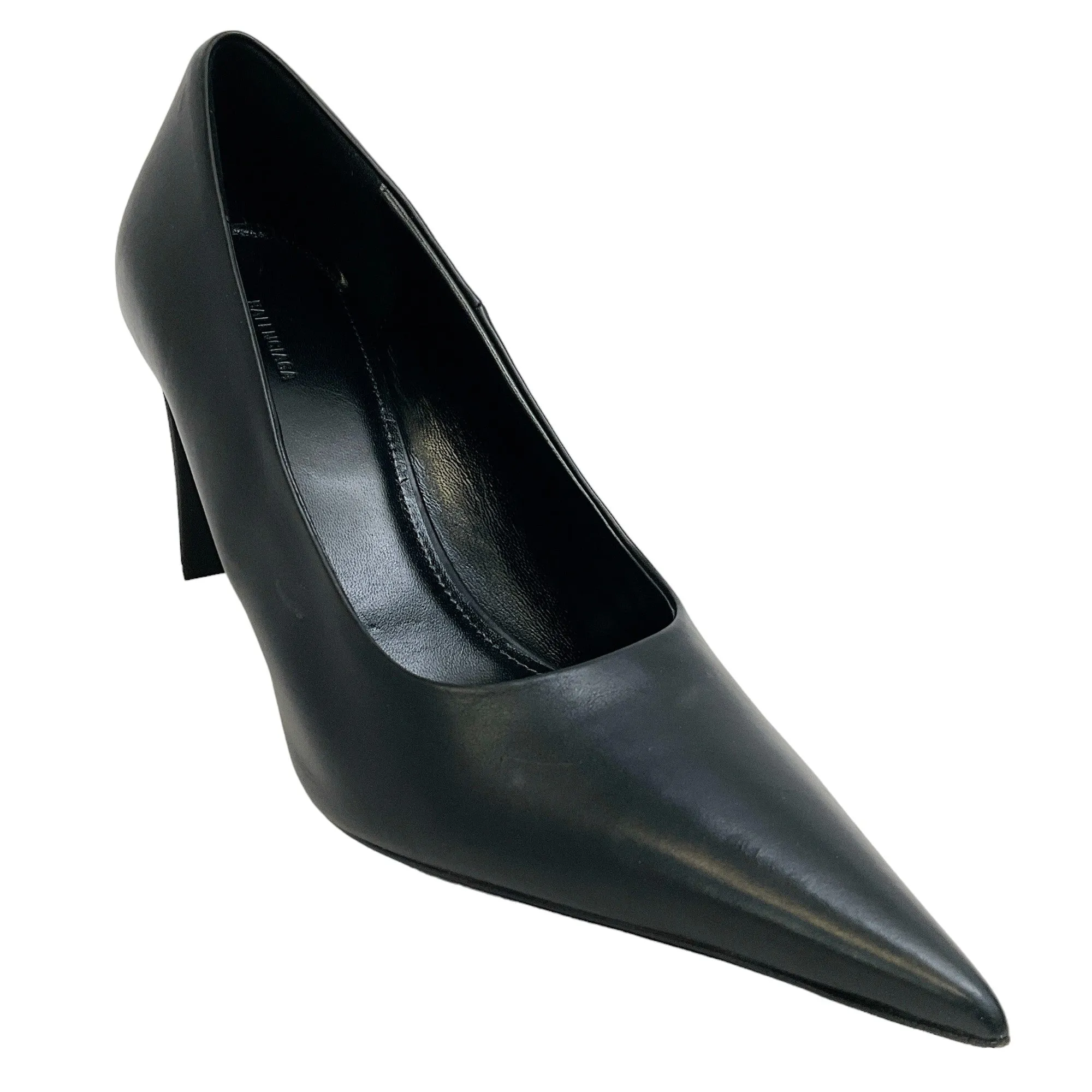 Balenciaga Black Leather Blade Pumps