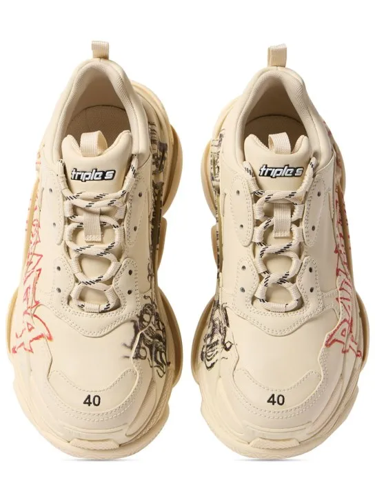 Balenciaga   LNY Triple S leather sneakers 