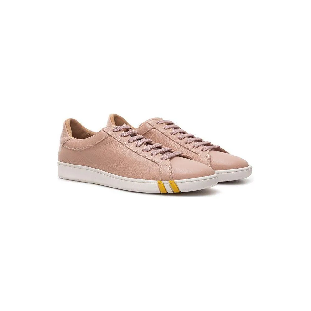 Bally Elegant Pink Cotton Leather Sneakers