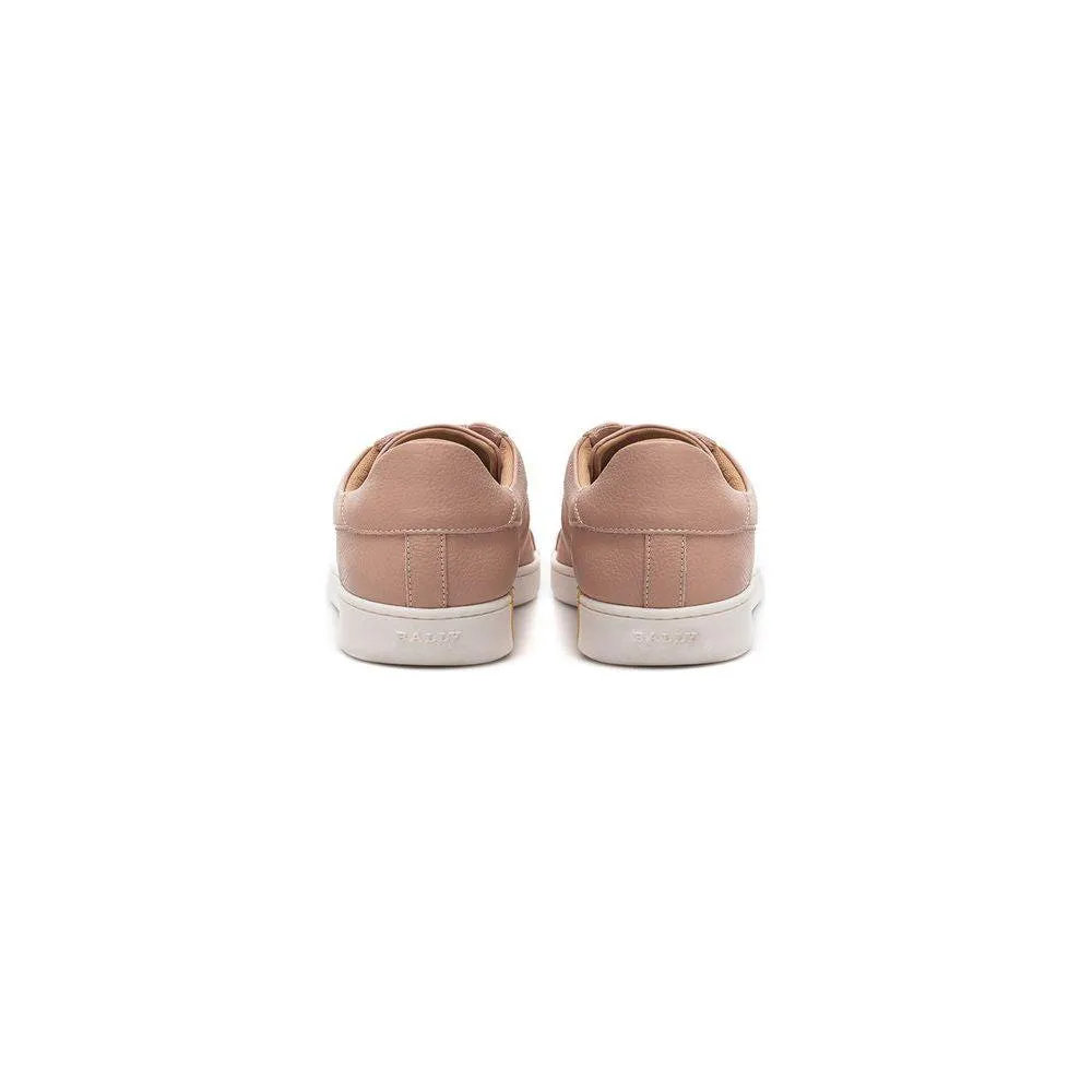 Bally Elegant Pink Cotton Leather Sneakers