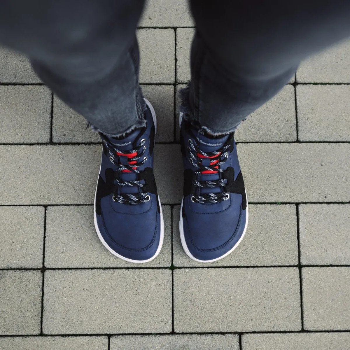 Barefoot Sneakers Barebarics Lynx - Dark Blue & White