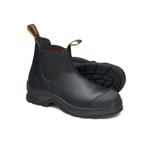 Blundstone | Black Leather Elastic Side V Cut Boot with TPU Toe Guard | #320