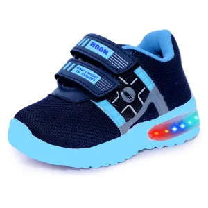 BOOMER CUBS Kids Unisex LED Shoes for Boys and Girls (Light Blue, 4_Point_5_Years)