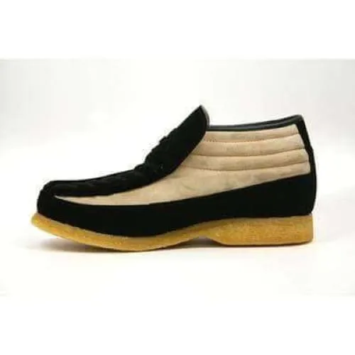 British Walkers Liberty Men's Black and Tan Suede Slip On