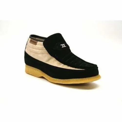 British Walkers Liberty Men's Black and Tan Suede Slip On