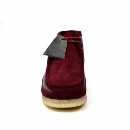 British Walkers Walker 100 Wallabee Boots Men's Burgundy and Gray Suede