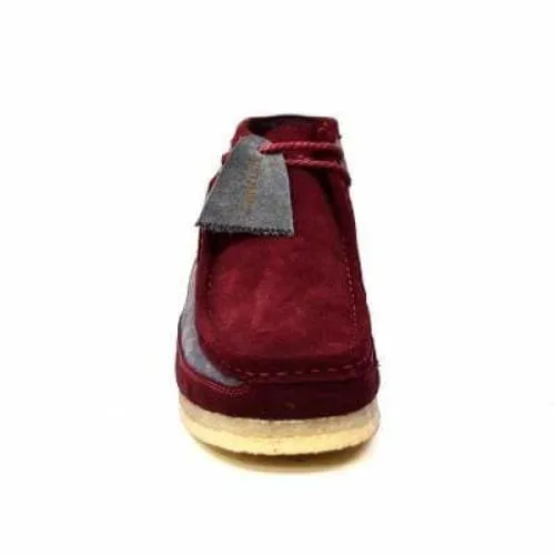 British Walkers Walker 100 Wallabee Boots Men's Burgundy and Gray Suede