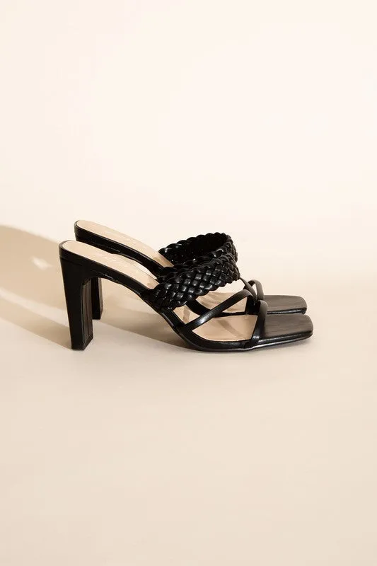 CARMEN-S Braided Strap Sandal Heels