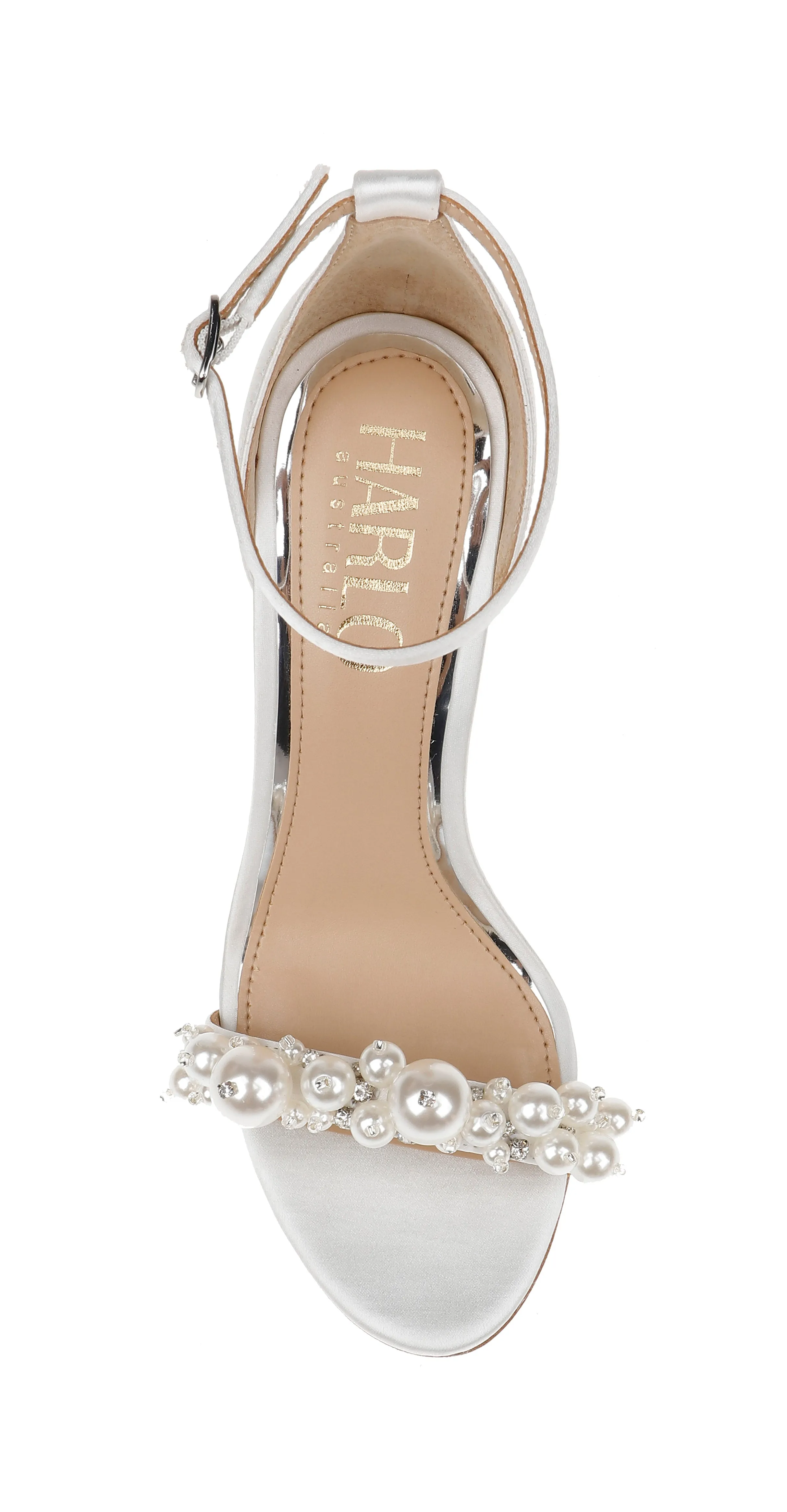 Charlotte, White Statement Pearl Block Heel