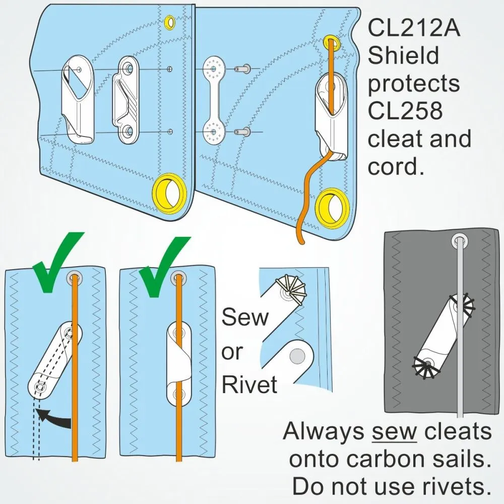 Clamcleat CL258AN Racing Fine Line (Starboard)