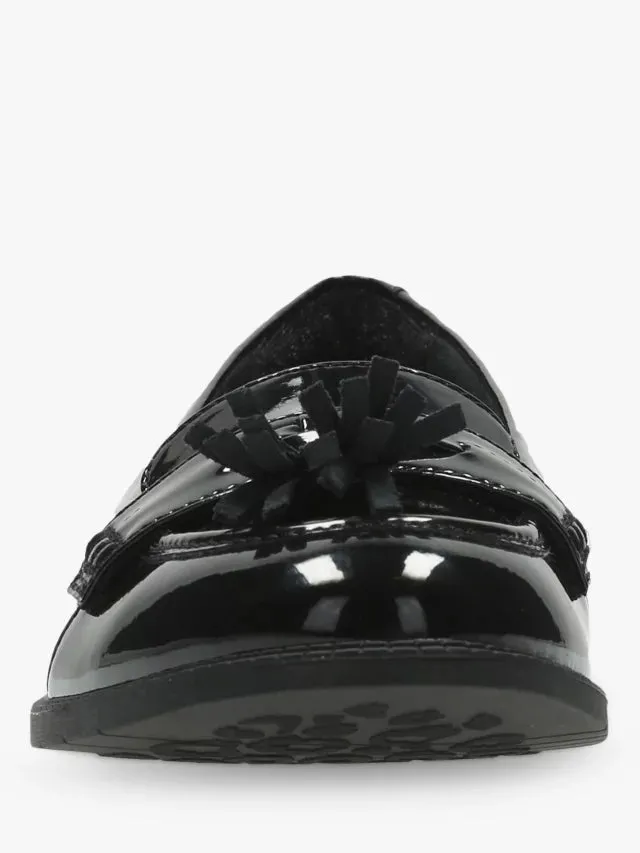 Clarks Preppy Edge Black Leather Girls School Shoes