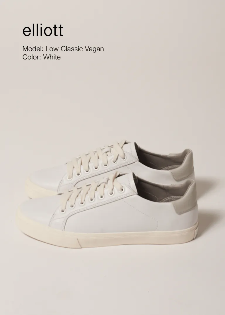 Classic Vegan Leather Sneakers | White