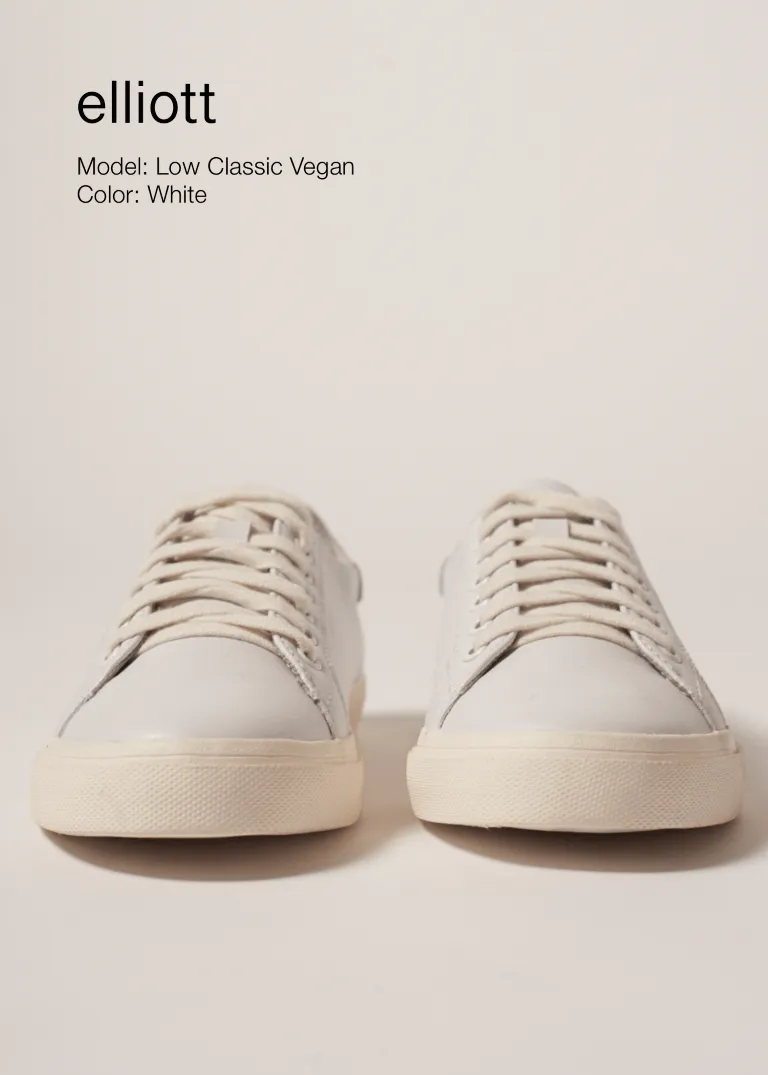 Classic Vegan Leather Sneakers | White