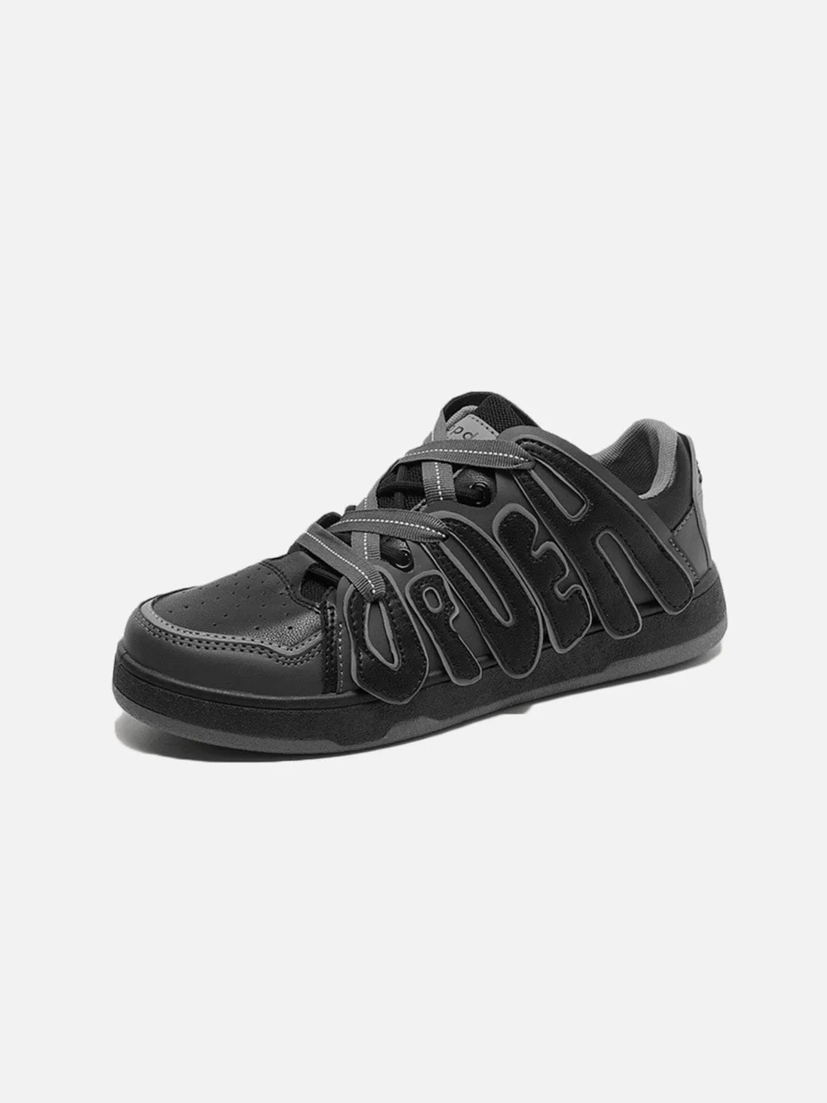 Colorblock Letter Low Top Skate Shoes