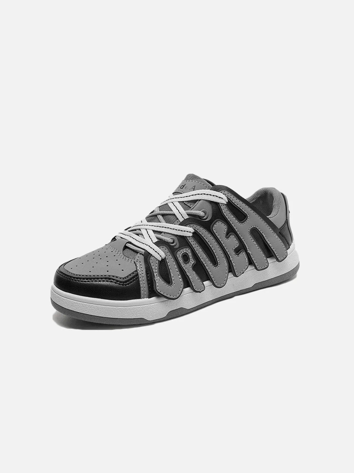 Colorblock Letter Low Top Skate Shoes