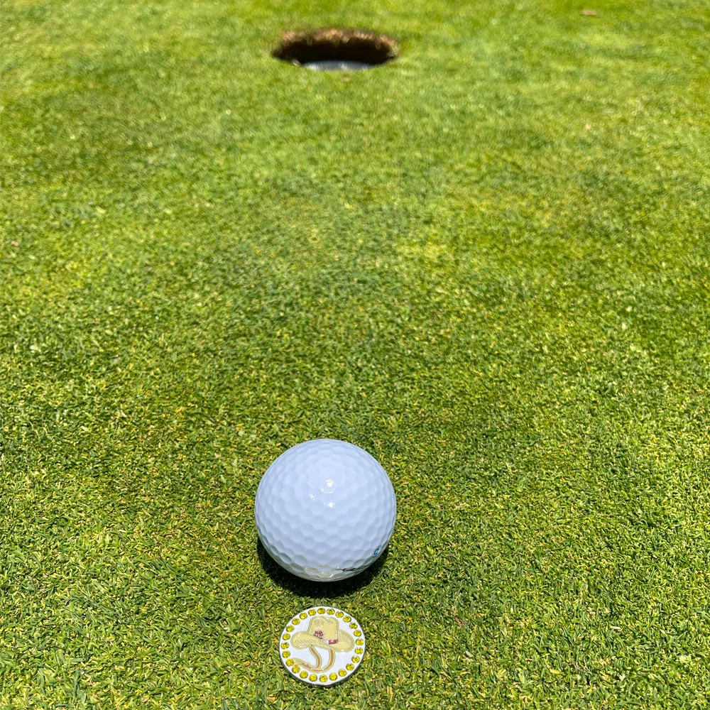 Cowboy Hat Golf Ball Marker With Colored Clip