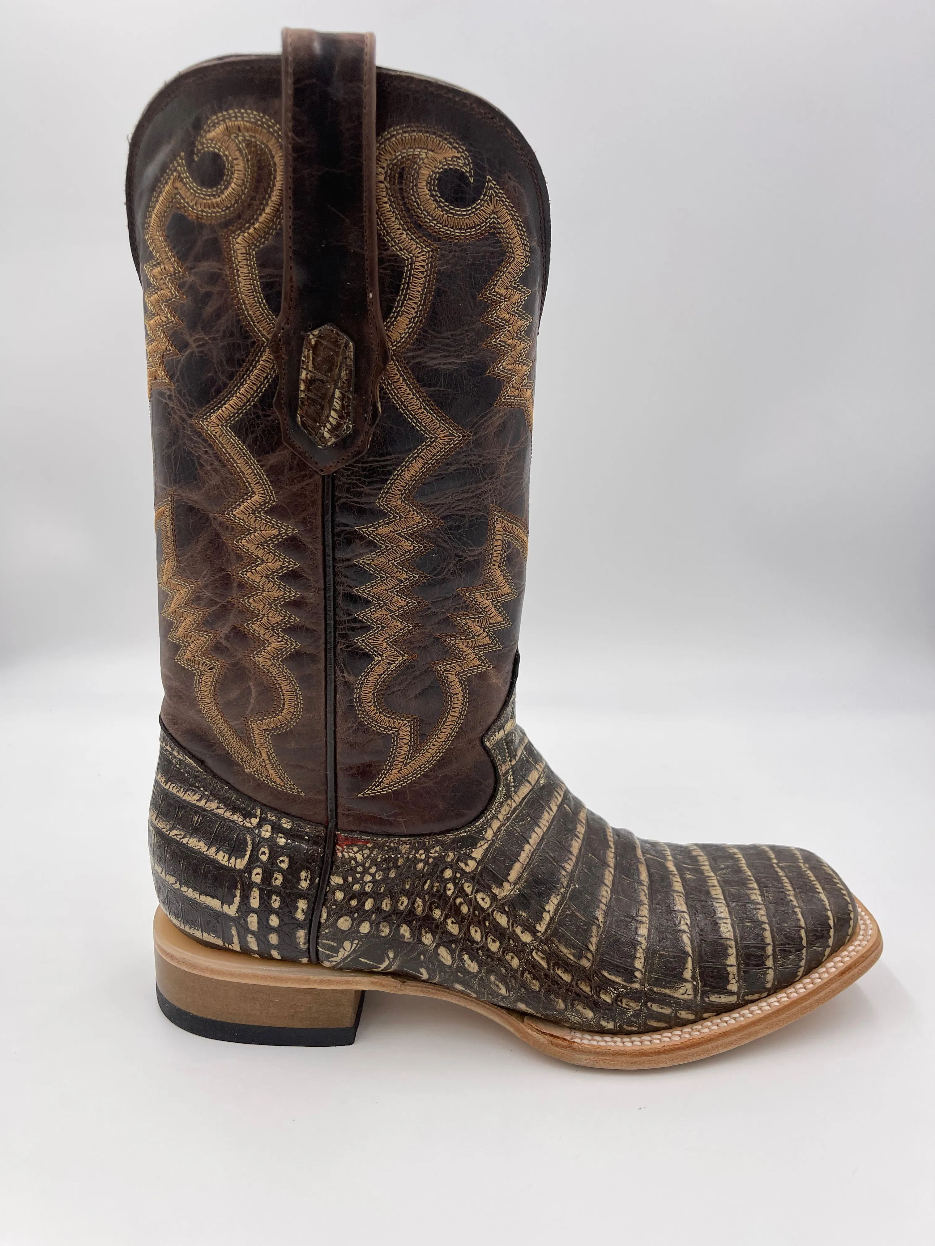 Cowtown Men's Brown Caiman Belly Print Q6150