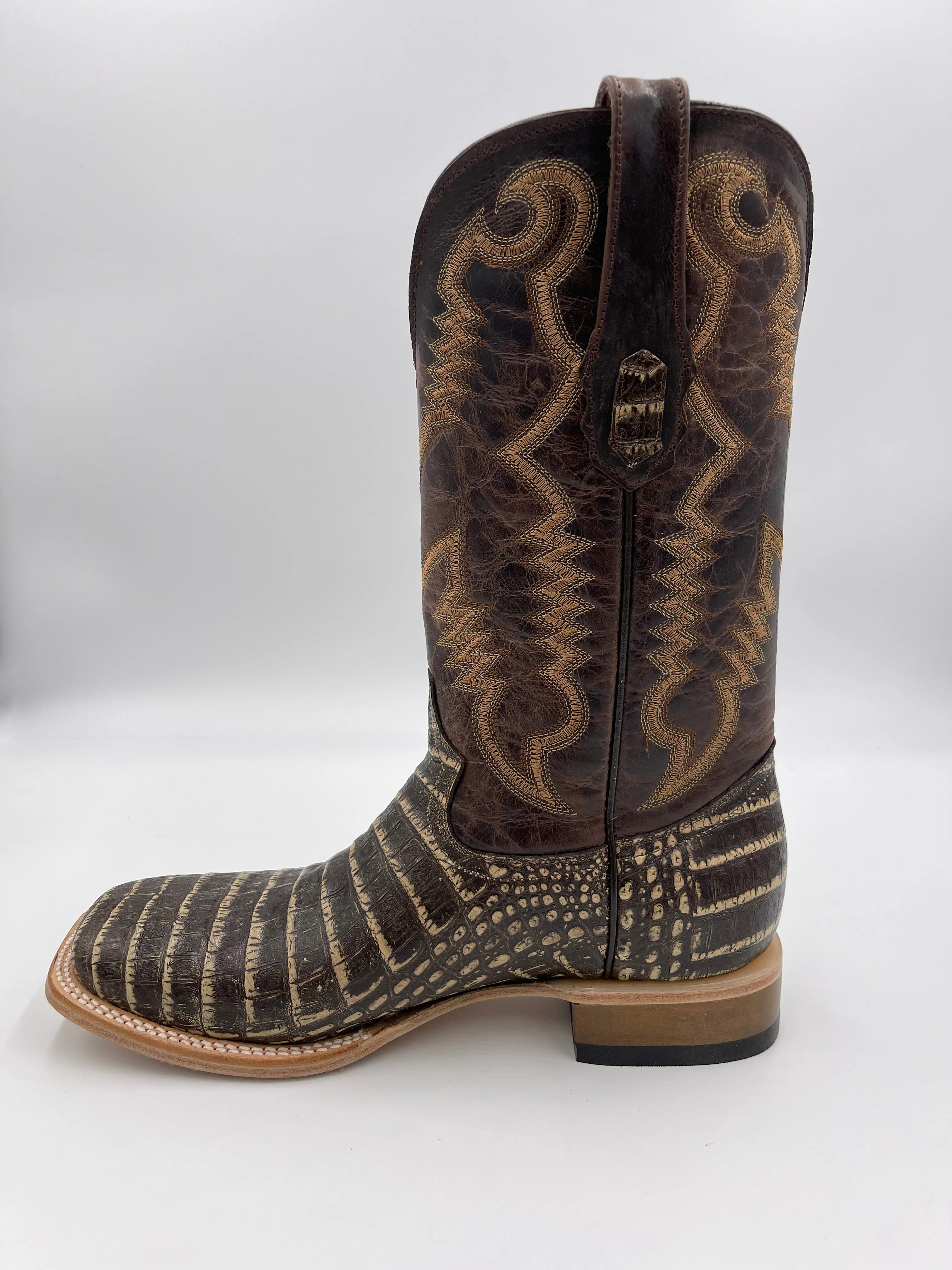 Cowtown Men's Brown Caiman Belly Print Q6150