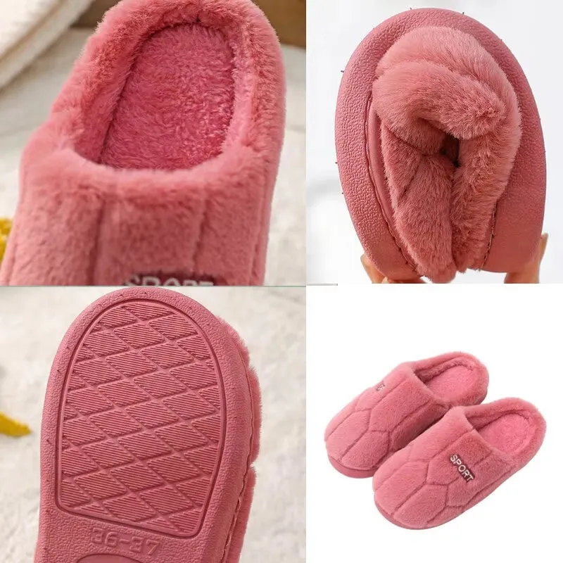 Cozy Women's Plush Winter Slippers - Fuzzy Non-Slip Indoor Slides for Ultimate Comfort!