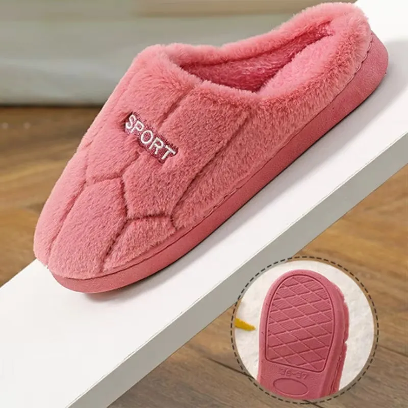 Cozy Women's Plush Winter Slippers - Fuzzy Non-Slip Indoor Slides for Ultimate Comfort!