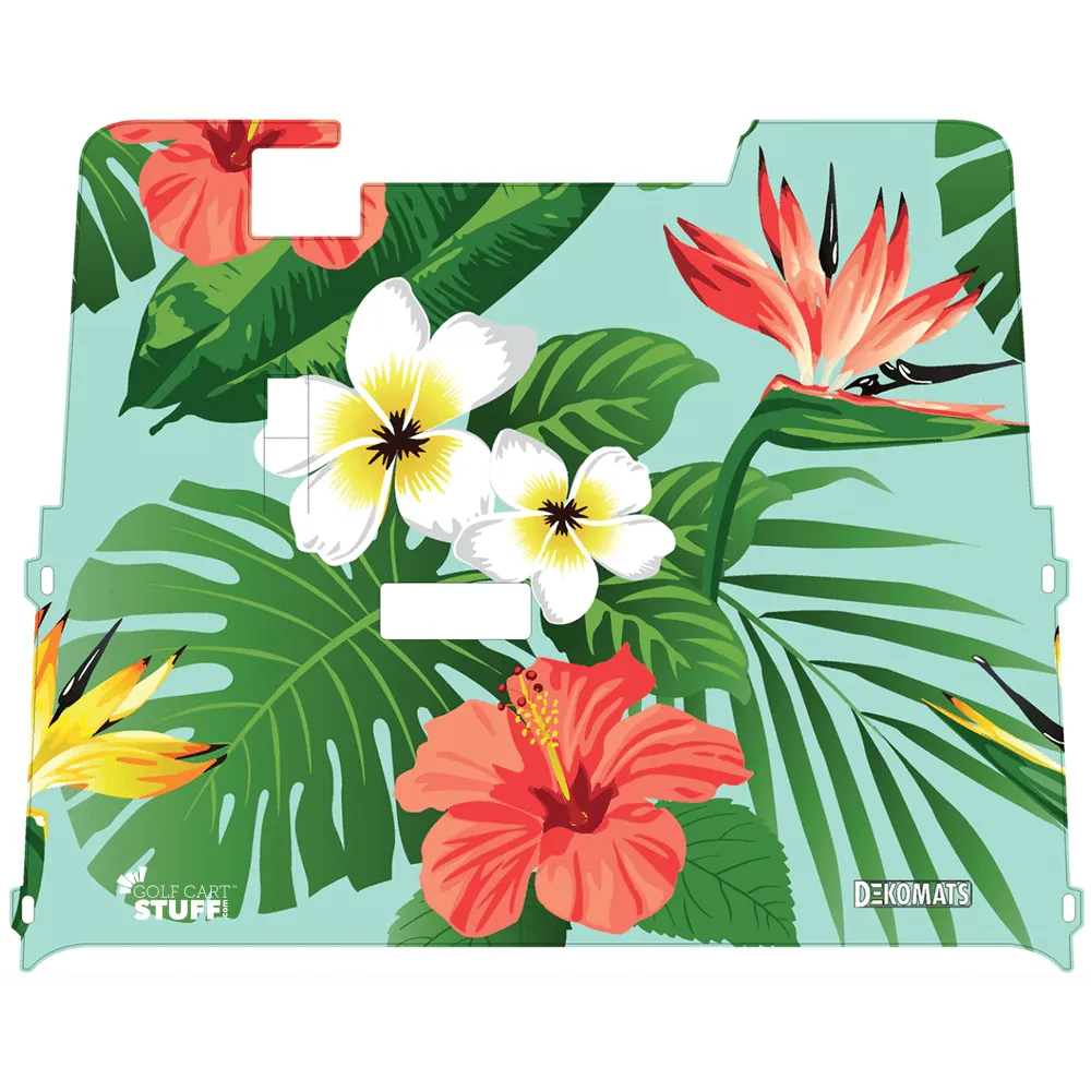 Custom Golf Cart Floor Mats - Hibiscus | Dekomats™