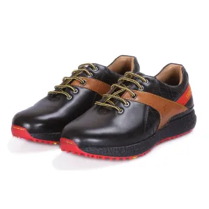 Dollar Black, Red & Tan Golf Shoes