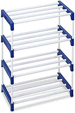 Drumstone 4 Layers Free Standing Shoe Storage Study Room Office Racks and Shelves of Steel Rack Plastic Shoe Racks for Home Iron Shoe Racks Metal