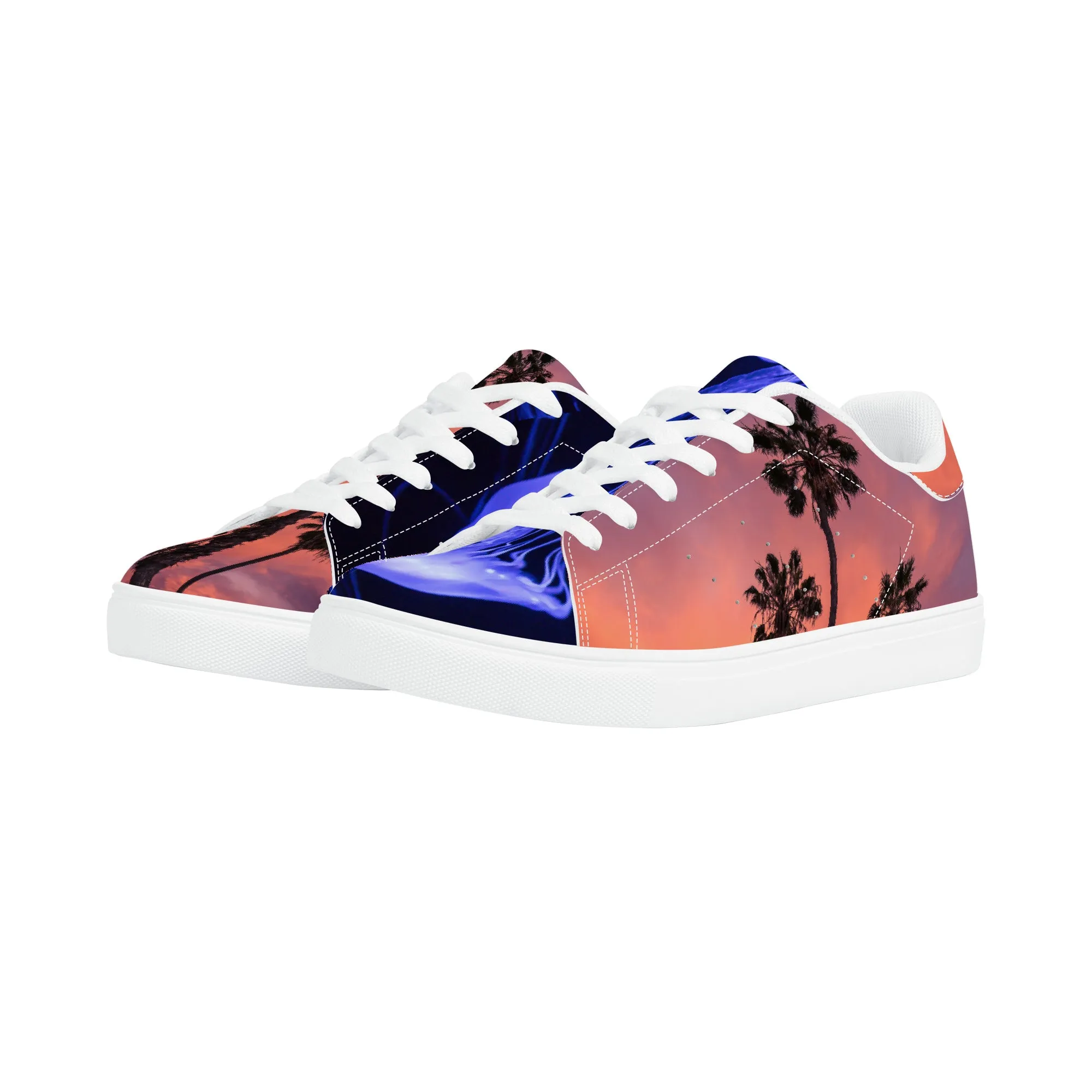 Electric Night and Day | Low Top Customized | Shoe Zero